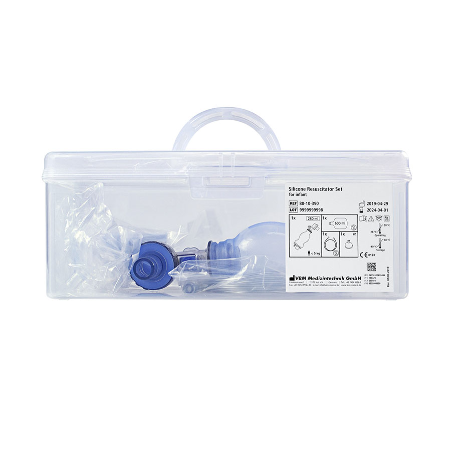 silikon-beatmungsbeutel-set-babys-in-transparentem-koffer-anwendung