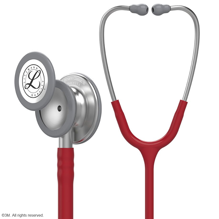 littmann-classic-iii-monitoring-stethoskop-burgund-kart.-=-3-stck.-anwendung