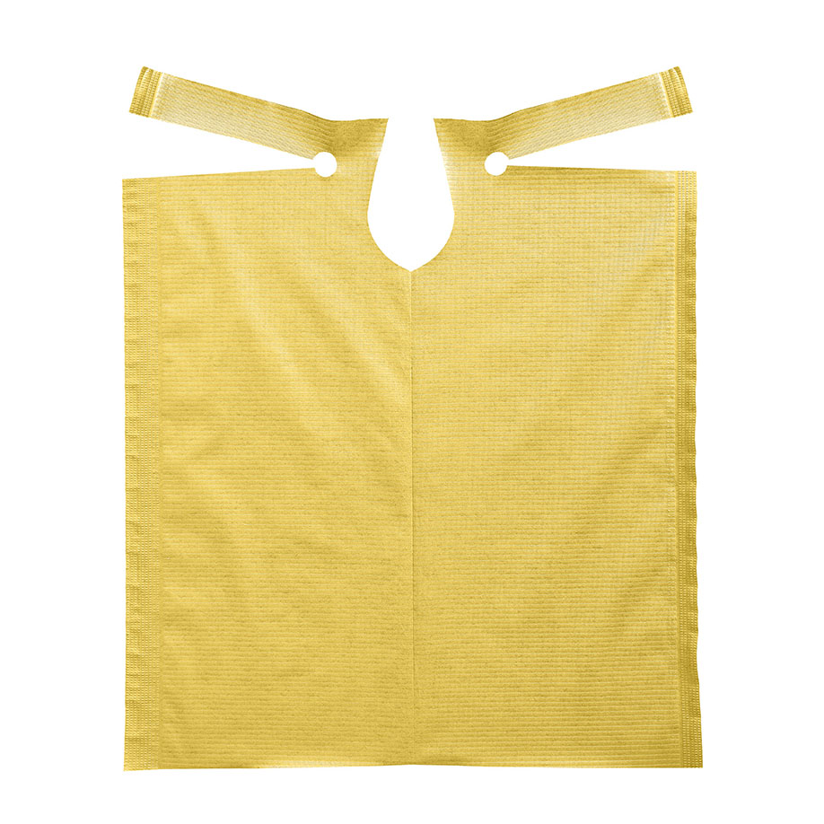 [U10064] Patientenumhänge Tissue/PE, 53 x 60 cm, yellow sunshine (80 Stck.)