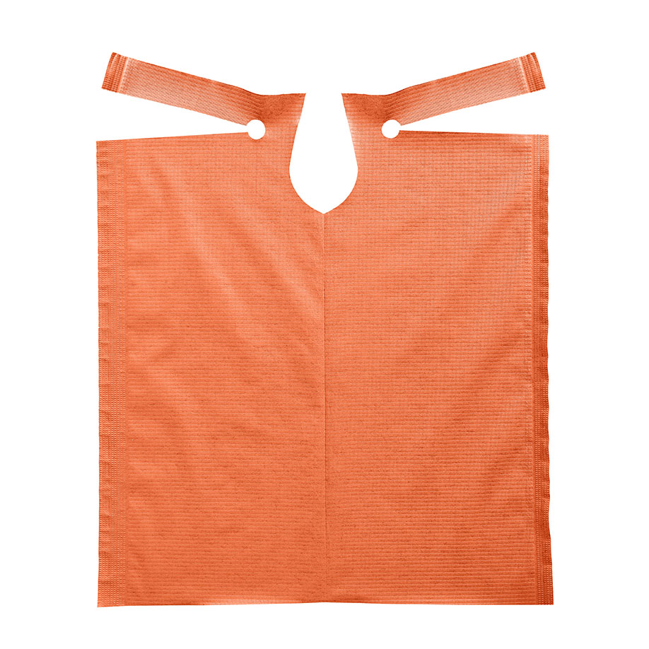 [U10065] Patientenumhänge Tissue/PE, 53 x 60 cm, hot orange (80 Stck.)