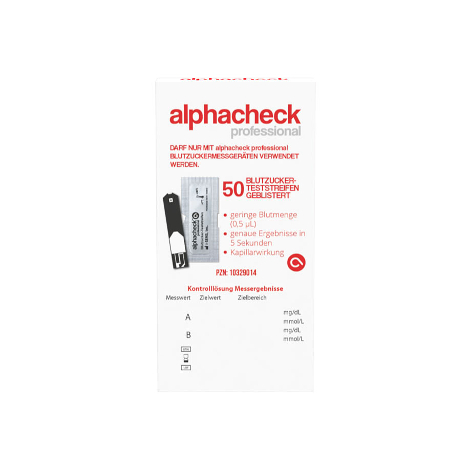 [U10106] alphacheck professional Teststreifen einzeln geblistert (50 T.)