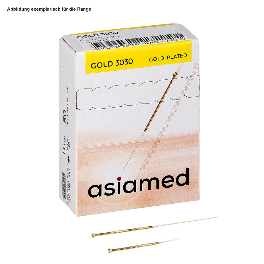 [U10200] Gold Akupunkturnadeln 0,30 x 10 mm, Nr. 21 (50 Stck.)