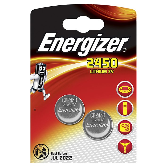 [U10562] Energizer Batterie Typ CR2450, 3 V (2er-Pack.)