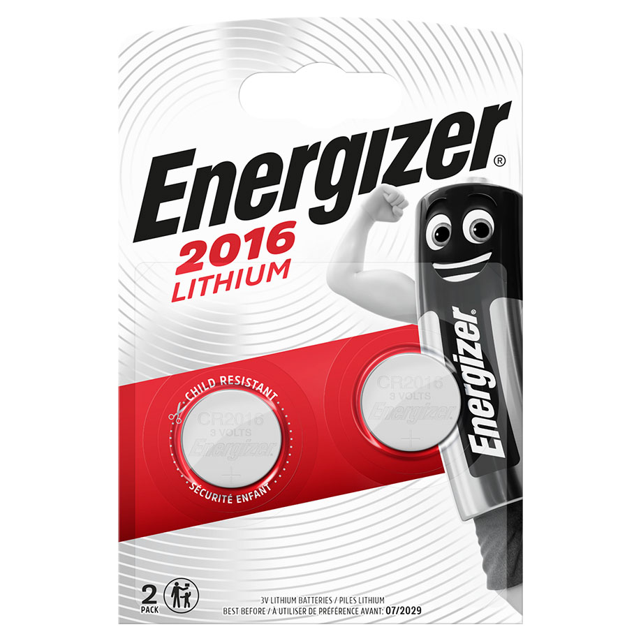 [U10571] Energizer Batterie Typ CR2016, 3 V (2er-Pack)