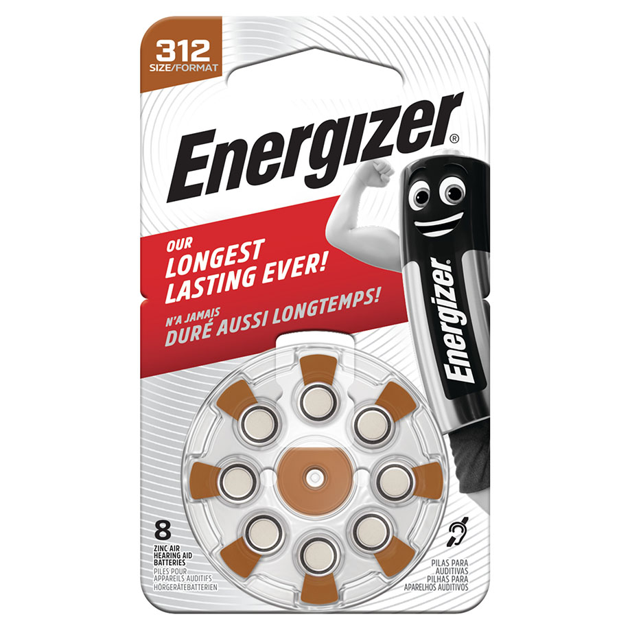 [U10578] Energizer Batterie Typ 312 1,4 V für Hörgeräte (8 Stck.)