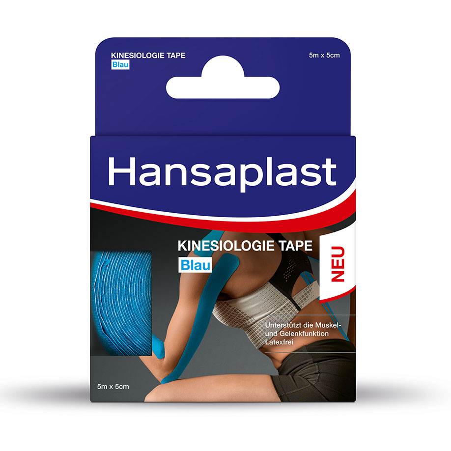 [U10640] Hansaplast Kinesiologie Tape blau 5 cm x 5 m