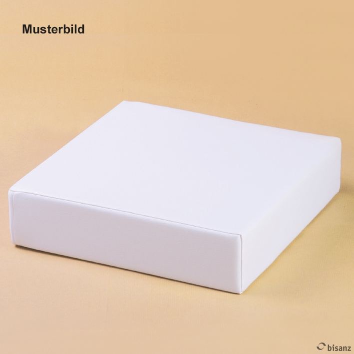 [U10972] Sitzerhöhung weiß 40 x 40 x 10 cm, Kunstlederbezug mit Reißverschluss
