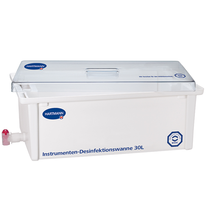 [U11262] BODE Desinfektionswanne 30 Ltr. kpl. mit Siebeinsatz und Deckel inkl. Ablaufhahn