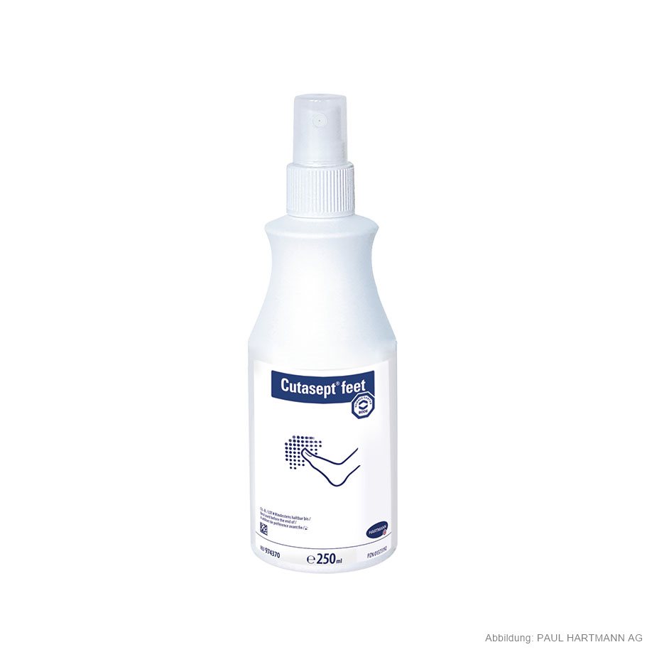 [U11274] Cutasept feet 250 ml Fußspray Überkopf-Sprühflasche
