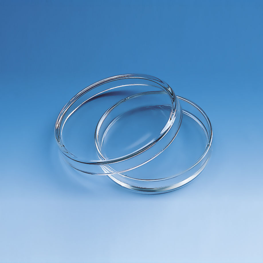 [U11459] Petrischale,Natron-Kalk-Glas,ohne Nocken mit Deckel-Ø 80 mm, Höhe Unterteil 15 mm – 10 Stück
