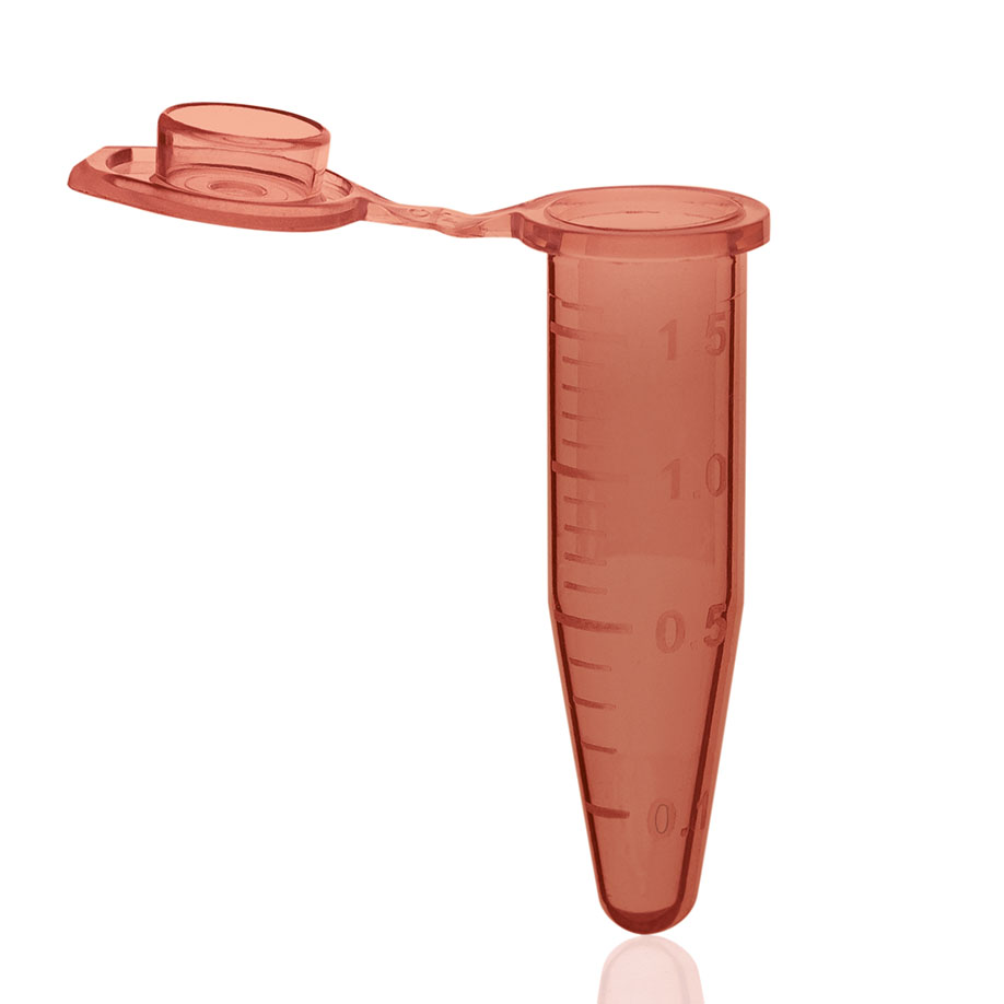Einmal-Reaktionsgefäß, PP, 1,5 ml, braun, mit Deckel – 500 Stück