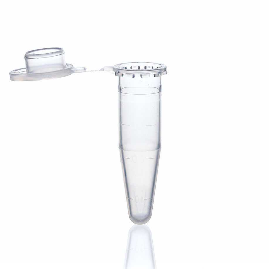 Einmal-Reaktionsgefäß, PP, unsteril, 0,5 ml, transparent, mit Deckel – 1000 Stück