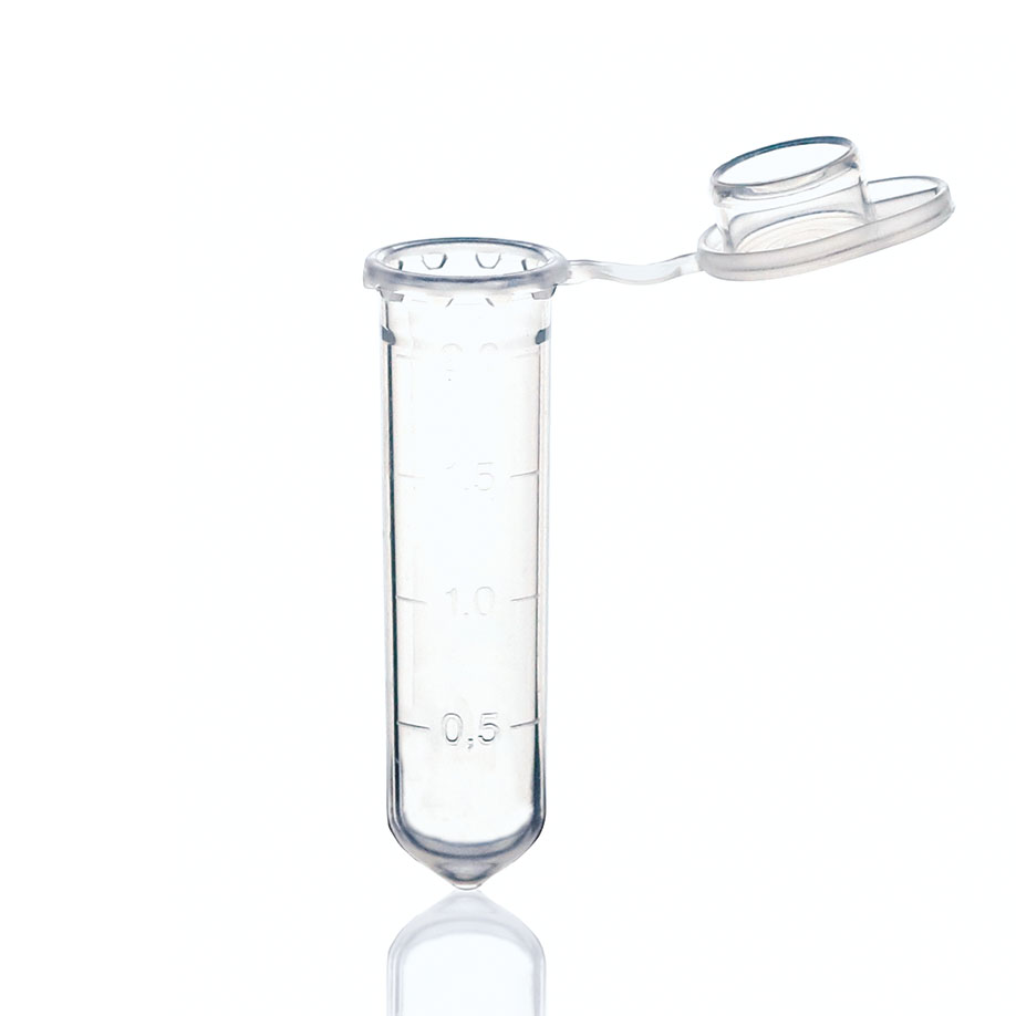 Einmal-Reaktionsgefäß, PP, unsteril, 2,0 ml, transparent, mit Deckel – 500 Stück