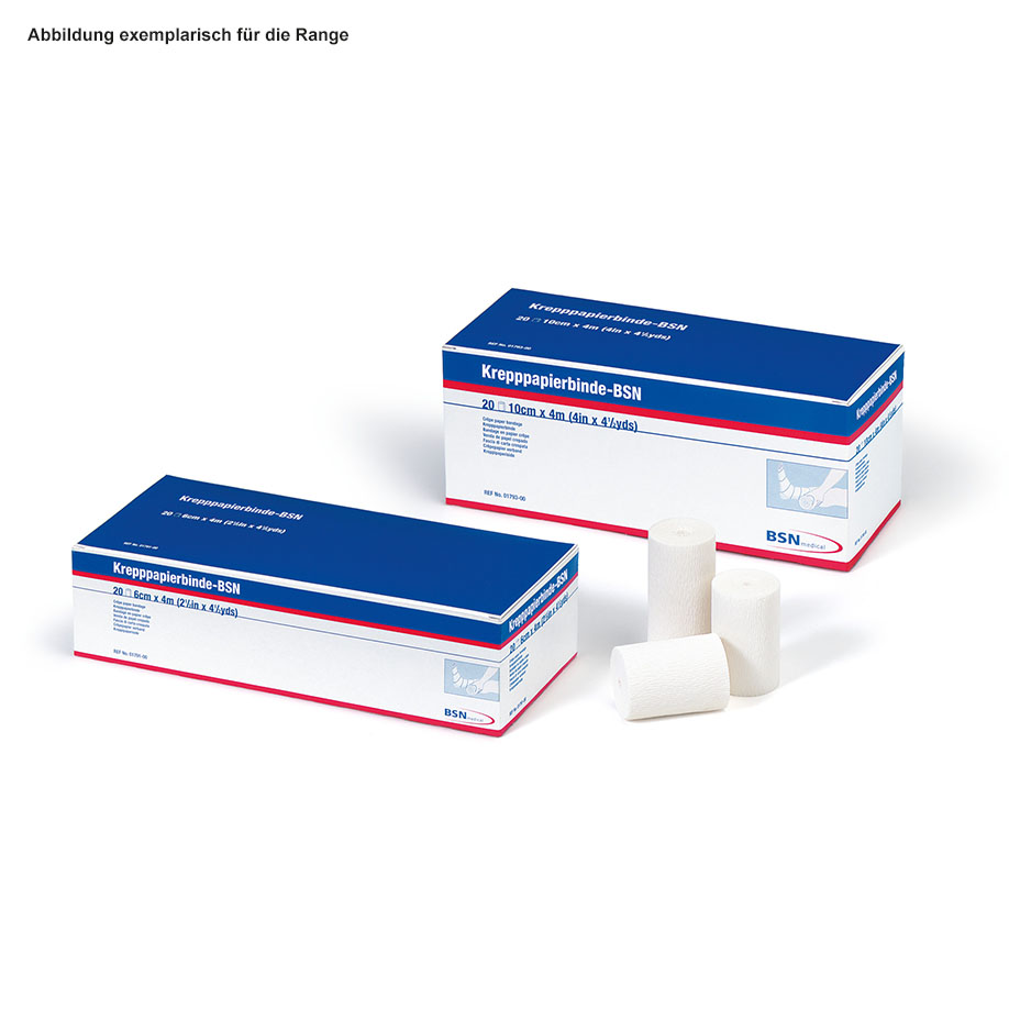 Krepp-Papierbinde-BSN, 4 m x 8 cm – 20 Binden
