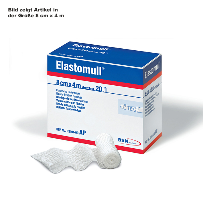 Elastomull Fixierbinde 4 m x 12 cm, weiß einzeln verpackt – 20 Binden