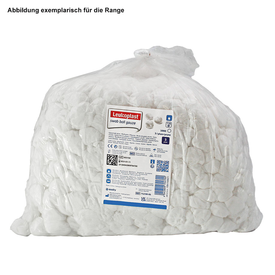 Leukoplast swab Ball Gauze unsteril, Tupfer eigroß (500 Stck.)