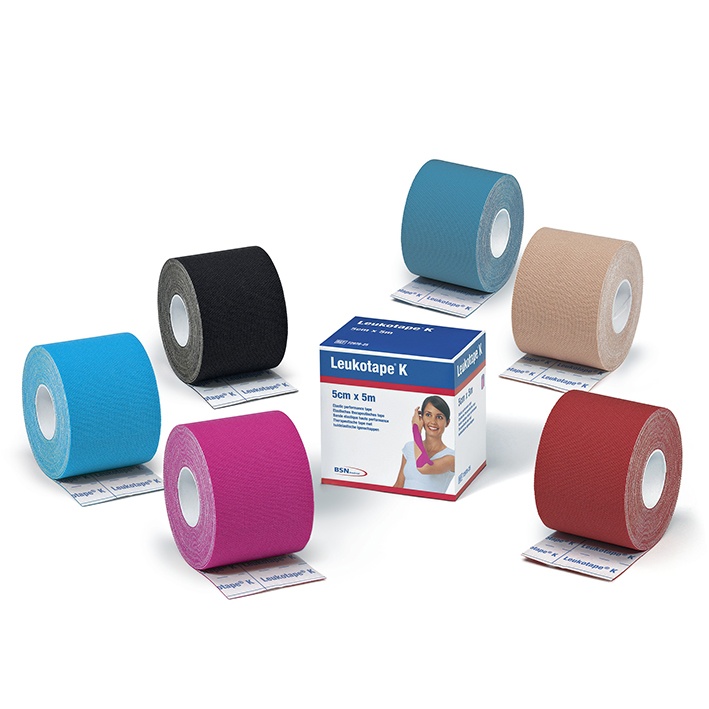Leukotape K Klebebinde, 5 m x 7,50 cm, hautfarben – 5 Rollen