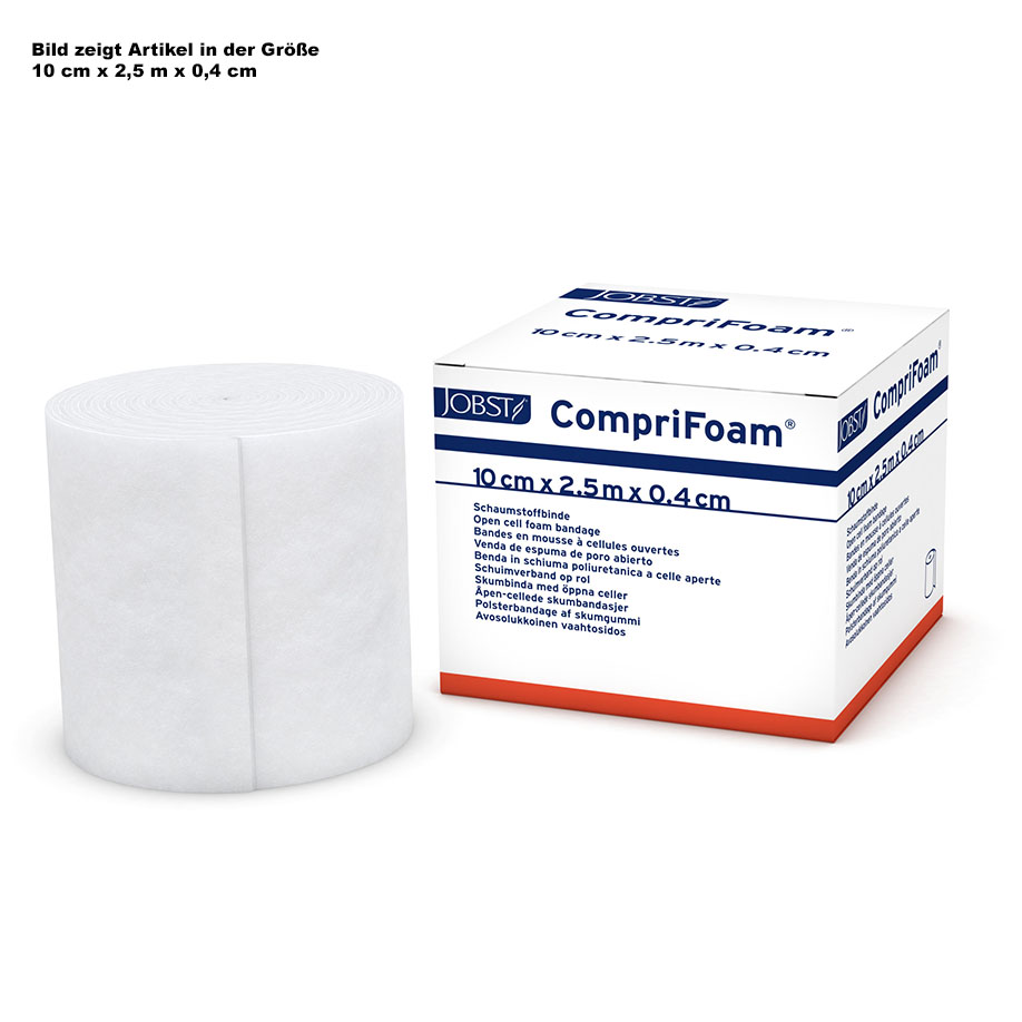 [U12325] CompriFoam Schaumstoffbinde, 10 cm x 2,5 m x 0,3 cm