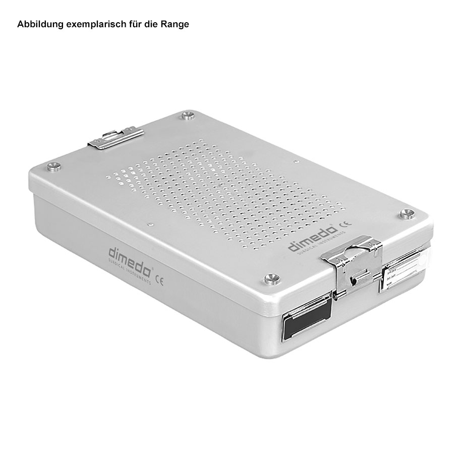 [U12874] Dental-Sterilisationscontainer, silber, 310 x 190 x 65 mm
