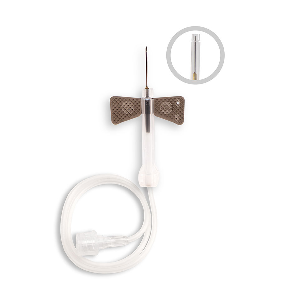 [U12957] ECOFLO safety Perfusionsbestecke 22 G, 0,7 x 19 mm, schwarz (100 Stck.)