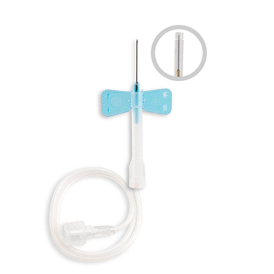 [U12958] ECOFLO safety Perfusionsbestecke 23 G, 0,6 x 19 mm, blau (100 Stck.)