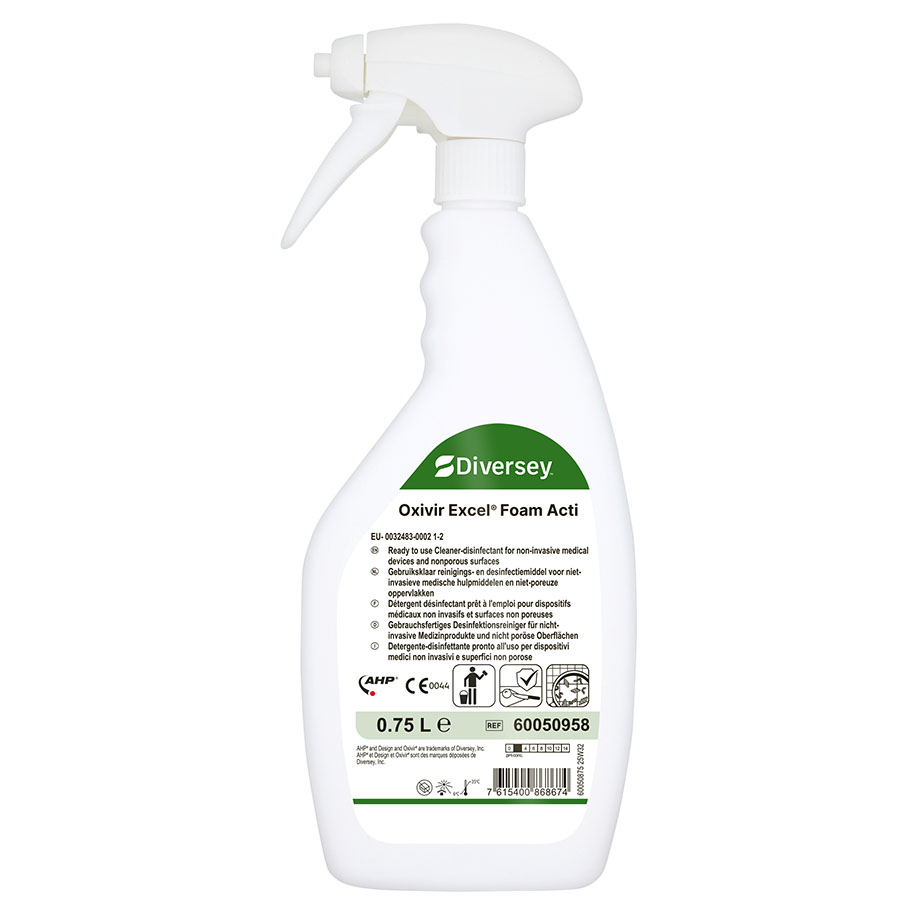 [U12980] Oxivir Excel Foam ACTI 0,75 L Desinfektionsreiniger mit Schaumsprayer * nur für den professionellen Gebrauch *