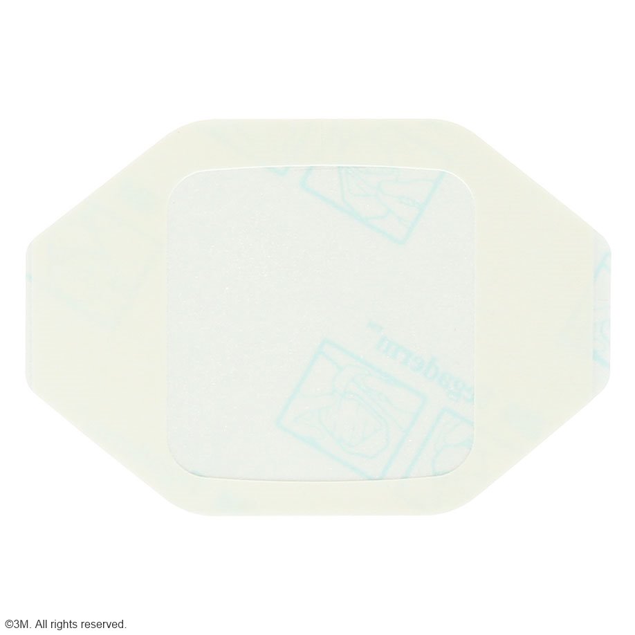 3M Tegaderm Film Transparentverband steril, 4,4 x 4,4 cm (100 Stck.) mit Dokumentationsstreifen