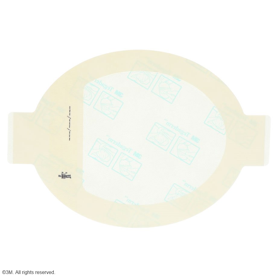 3M Tegaderm Film Transparentverband steril, 10 x 11,5 cm, oval (50 Stck.) mit Dokumentationsstreifen