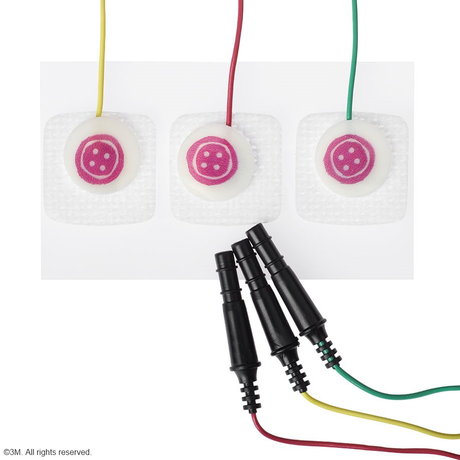 3M Red Dot Kinder- und Säuglings- elektroden, 2,2 x 2,2 cm – 100 Beutel, je 3 Stück