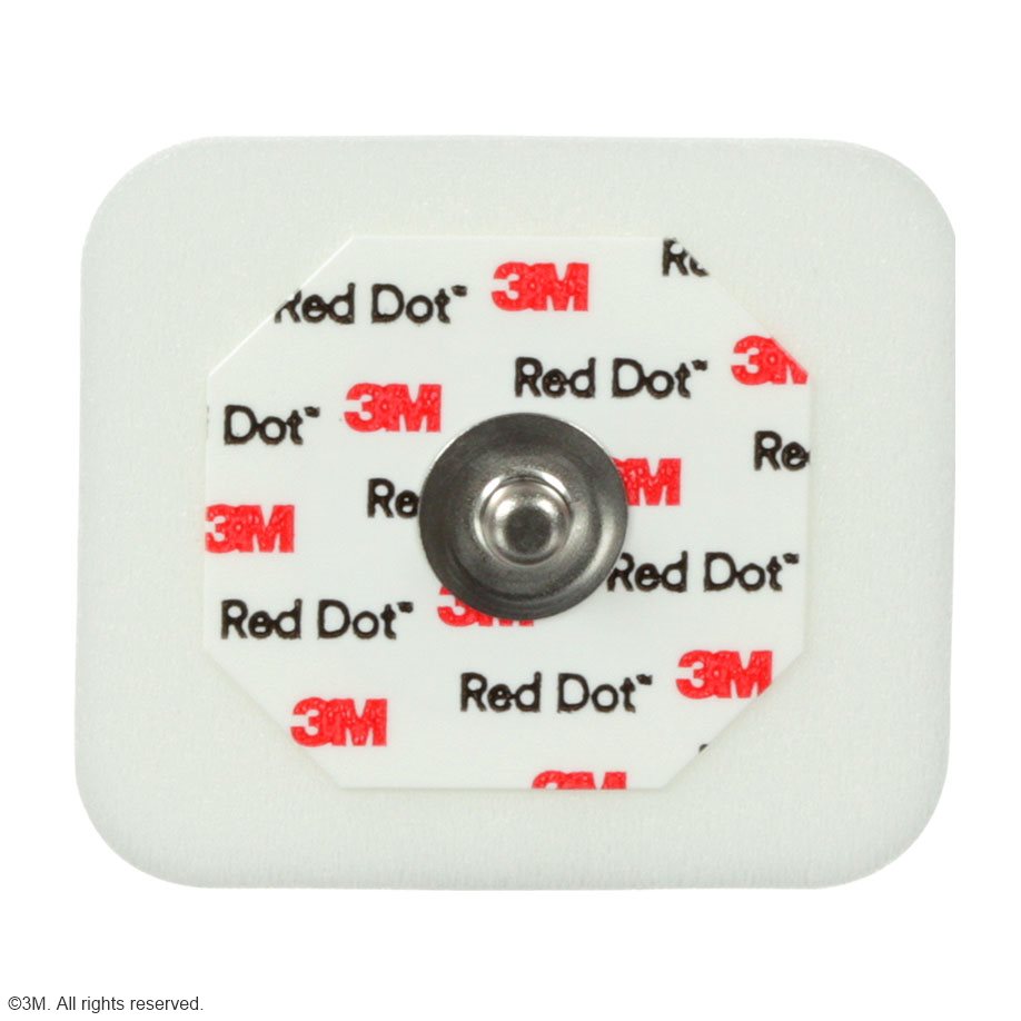 3M Red Dot EKG-Elektroden f. Erw. f.Intensiv 3,5 x 4 cm – 20 Beutel, je 50 Stück