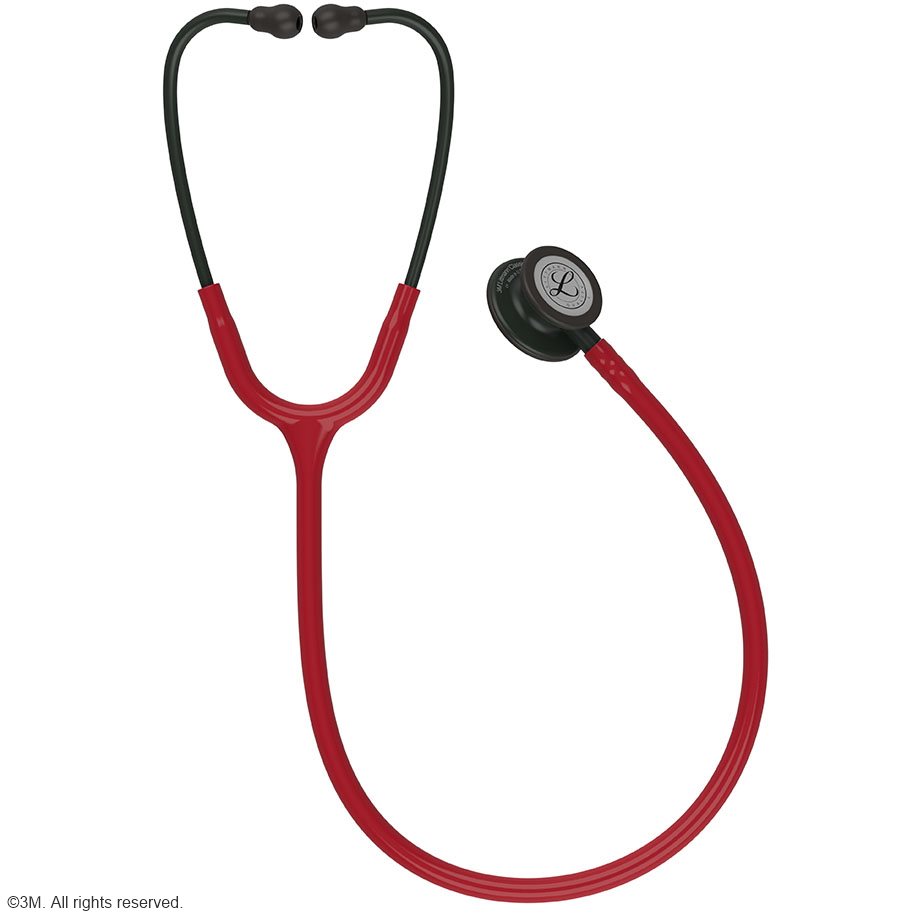 Littmann CLASSIC III Monitoring Stethoskop Schlauch burgund, Bruststück Black Edition