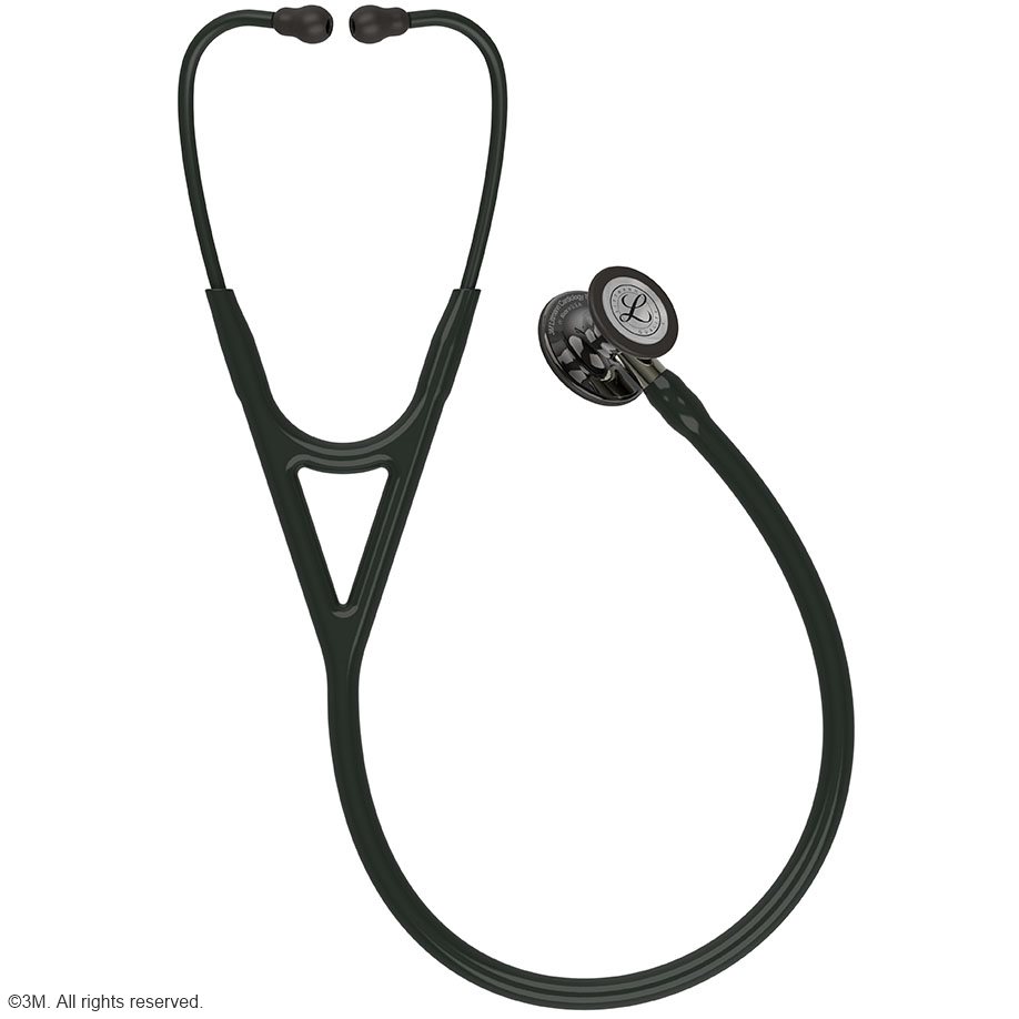 Littmann Cardiology IV Diagnostic Stethoskop High Polish Smoke Edition, Schlauch schwarz, mit champagnerfarbenem Schlauchanschluss
