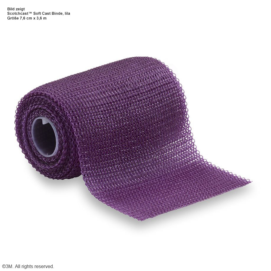 3M Scotchcast Soft Cast Stützverband, violett, 2,5 cm x 1,8 m (10 Stck.)