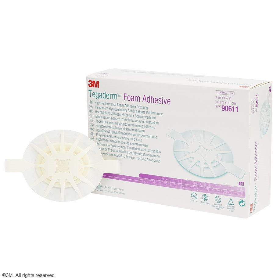 3M Tegaderm Foam Adhesive Schaumverband oval, m. Kleberand,10 x 11 cm (10 Stck.)