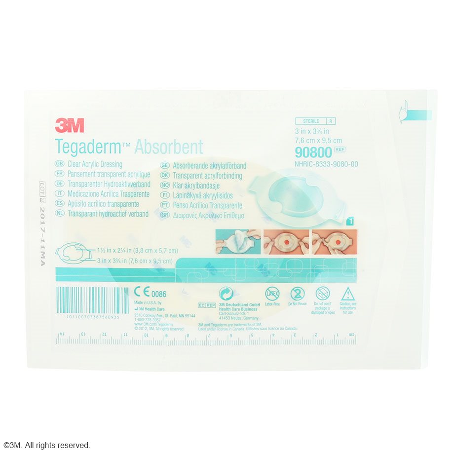 3M Tegaderm Absorbent Acrylverband oval, 7,6 x 9,5 cm (10 Stck.)