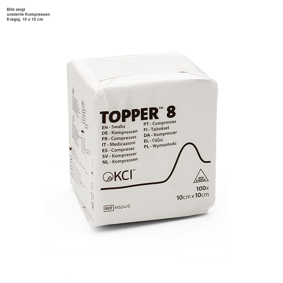 3M Topper 8 Kompressen unsteril, 5 x 5 cm (100 Stck.)