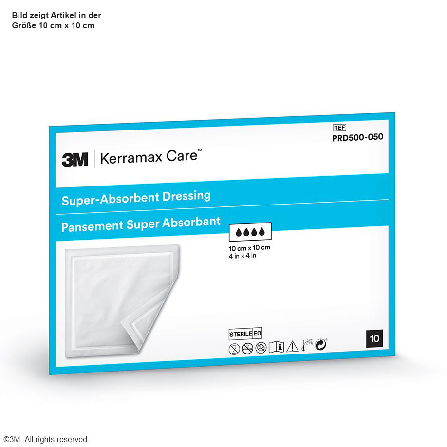 3M Kerramax Care, superabsorbierende Wundauflage 5 x 5 cm (10 Stck.)