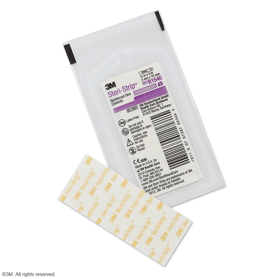3M Steri-Strip Wundverschlussstreifen 3 x 75 mm (50 x 5 Streifen) Klinikpackung