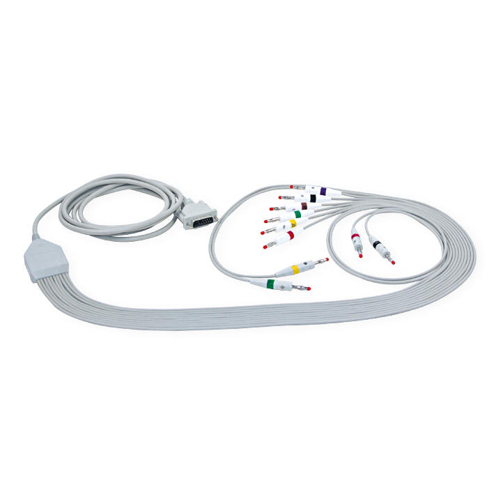 [U13557] EKG-Komplettkabel mit Bananenstecker für Schiller / Easote Biomed AT1, AT2, AT4, AT101, AT102, AT104