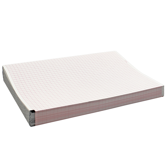 [U13589] Nihon-Kohden EKG-Papier mit Millimeterfeld, 210 x 140 mm (210 Bl.) (=FQW210-3-140)