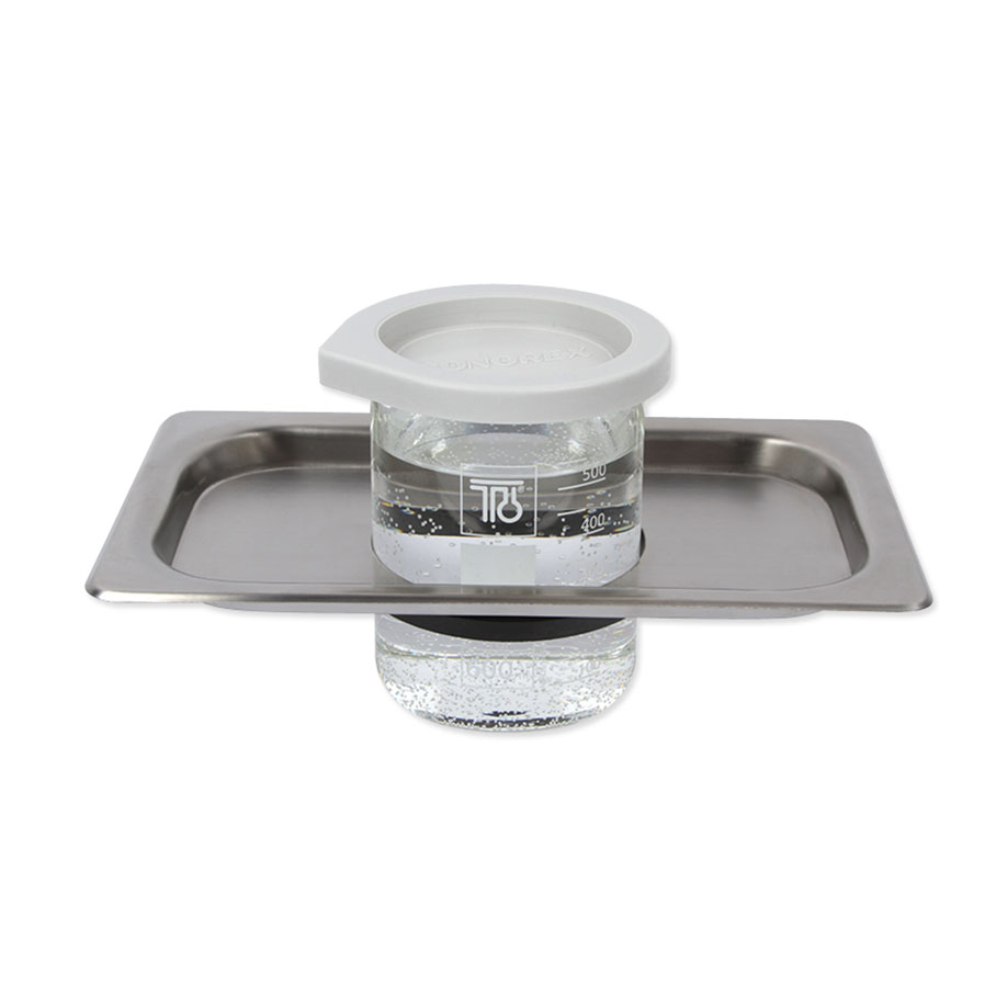[U13686] Edelstahl-Lochdeckel EM-20 DG mit 1 Glasbecher für Emmi 20 HC