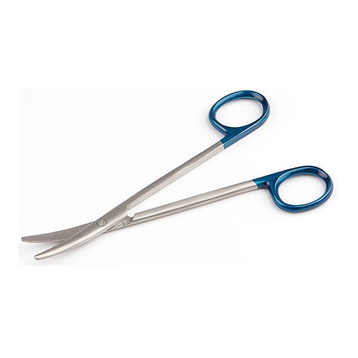 [U13742] Metzenbaumschere gebogen, 18 cm, stumpf/stumpf zum Einmalgebrauch (25 Stck.)