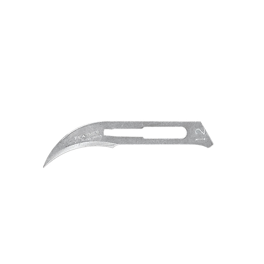 [U13848] Einmal-Skalpellklingen FEATHER Fig. 12 steril (100 Stck.)