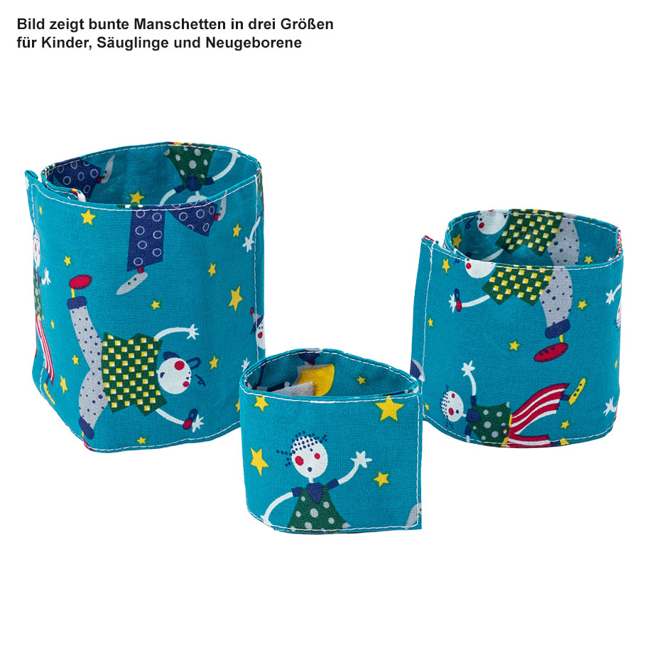 Klettenmanschette für Kinder kpl. 2-Schlauch, bunt