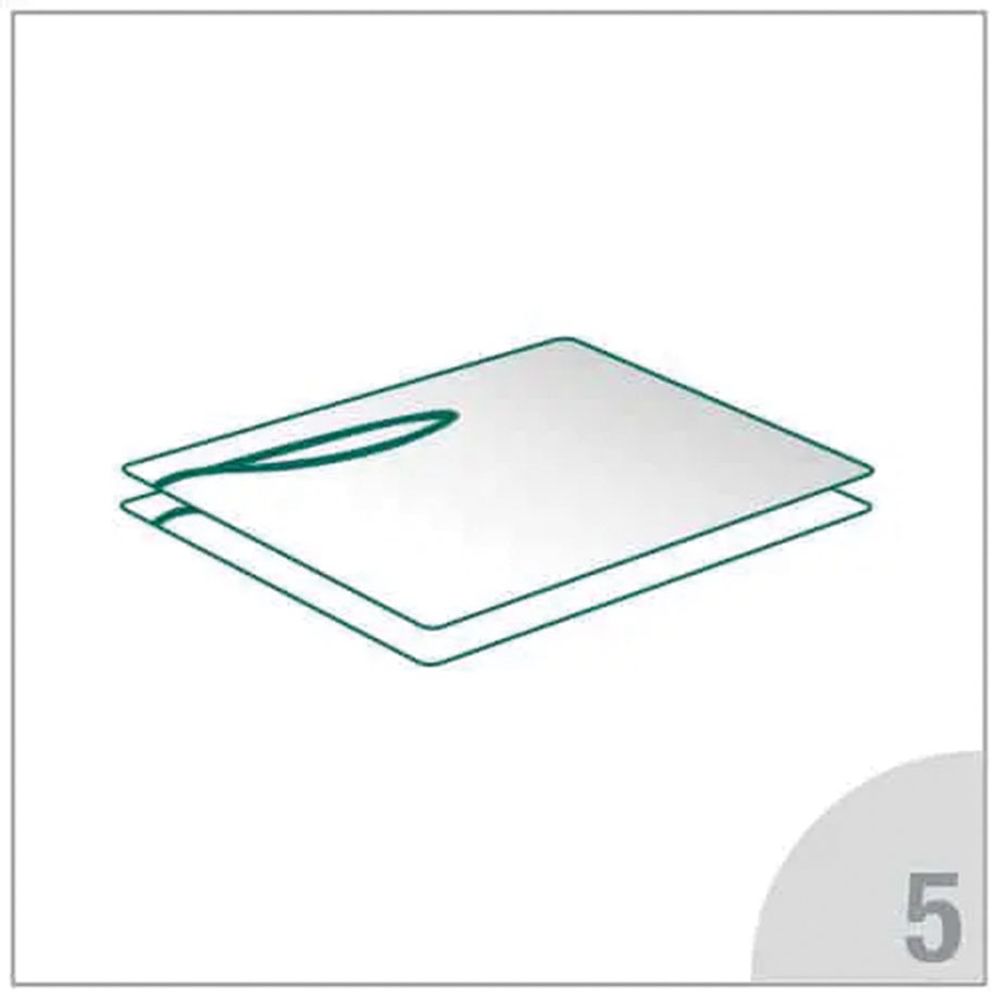 Bauchtuch-Set weiß, steril, 45 x 45 cm, 4-lagig, RK – 10 Sets, je 5 Stück