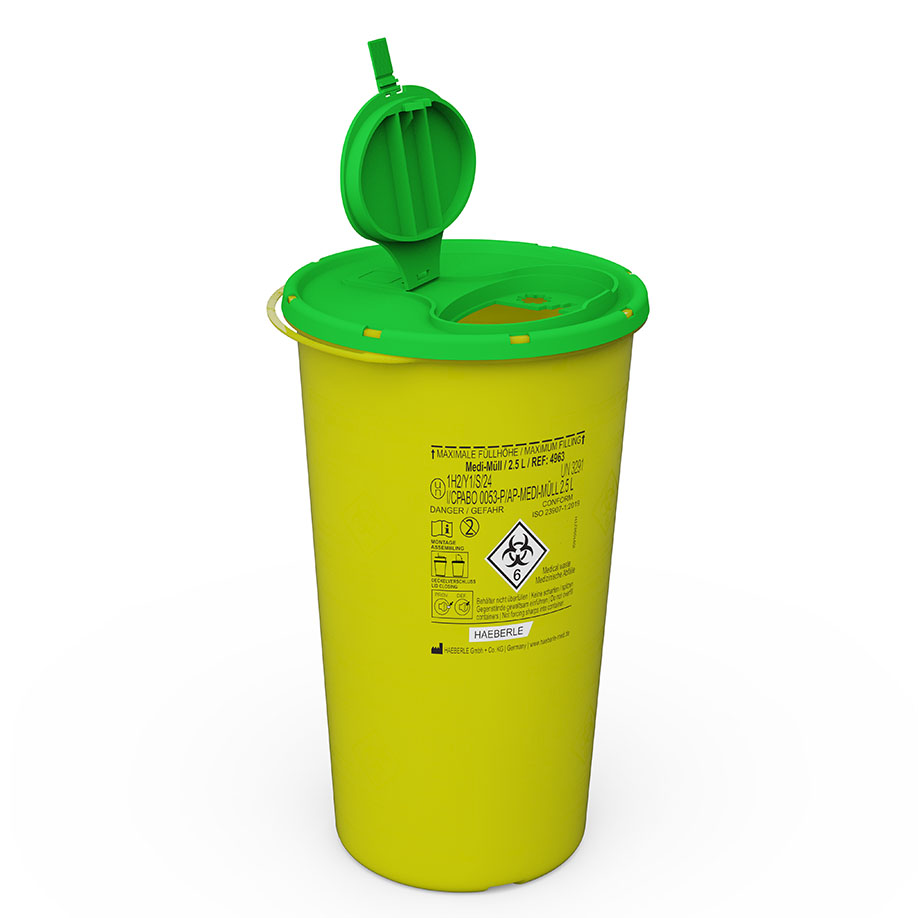 Entsorgungsboxen Medi-Müll 2.5 Ltr. ohne Halterung (55 Stck.)