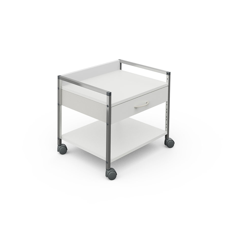 [U14060] Variocar 60 Unterfahrwagen, 518 mm hoch mit 1 Schublade, weiß