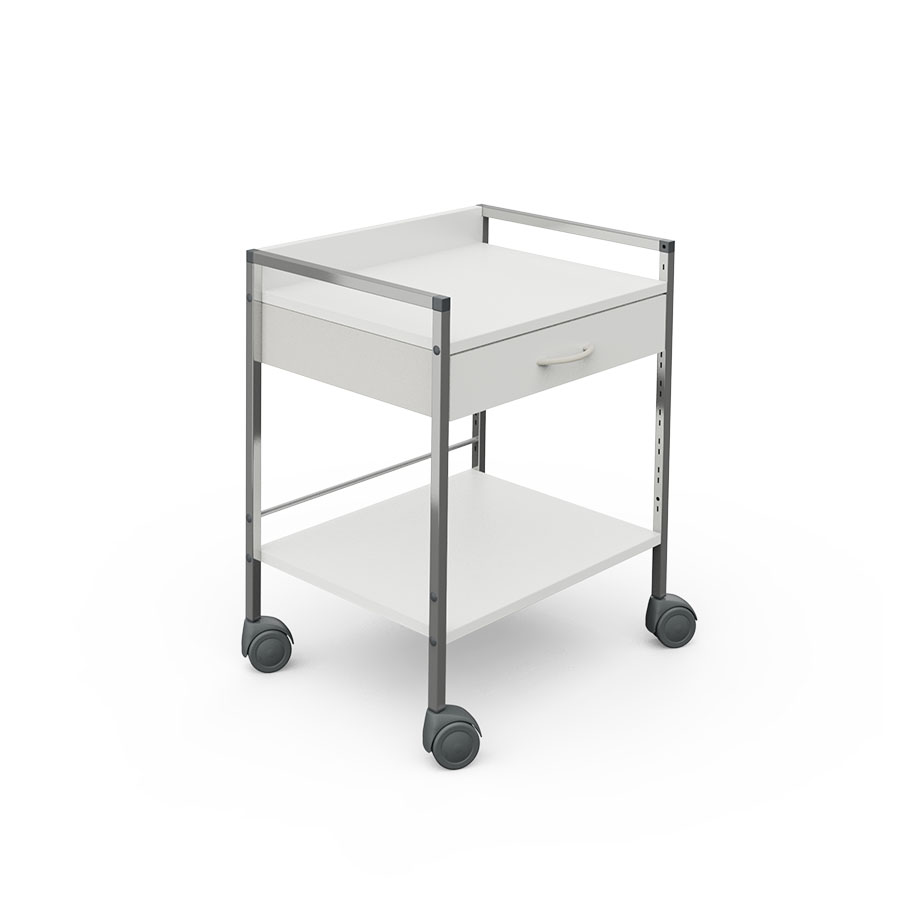 [U14064] Variocar 60 Basiswagen, 733 mm hoch, mit 1 Schublade, weiß