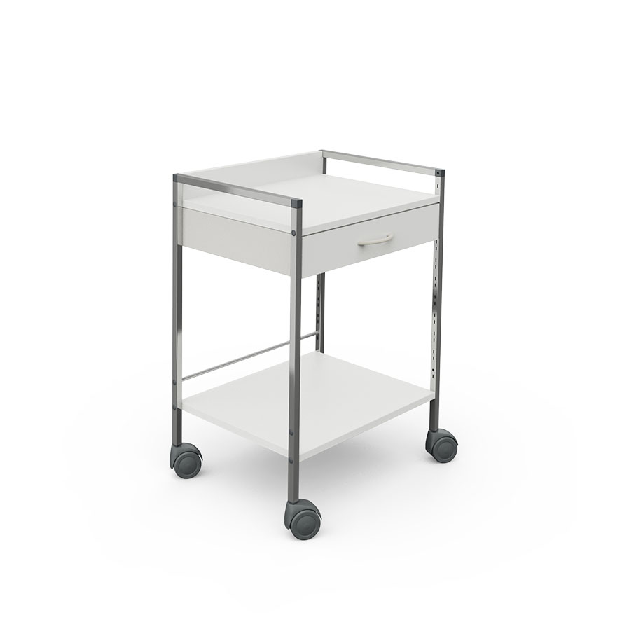[U14067] Variocar 60 Basiswagen, 833 mm hoch, mit 1 Schublade, weiß