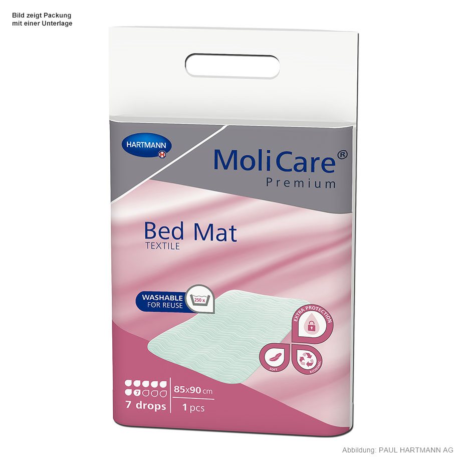 [U14186] MoliCare Premium Bed Mat Textile 7 Tropfen Bettschutzeinlage 85 x 90 cm